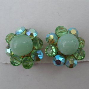 Vintage 50s Vogue Green RS Earrings